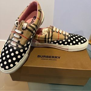 NIB Burberry Polka Dot Nova Check Skate Sneakers - US 9(M)| US 11(W)| EU 42